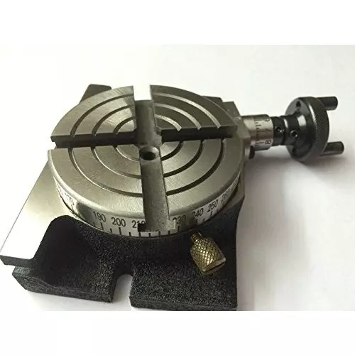 Assorts Cast Iron & Tool Steel Rotary Table 75 mm (3 Inch) 4 Slots 70 mm Independent Chuck 4 Jaws