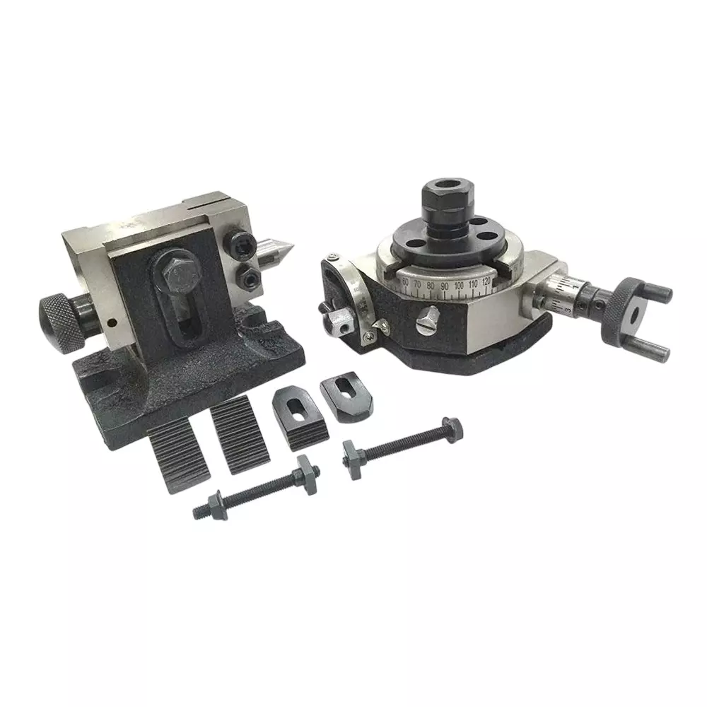Assorts Tilting Rotary Milling Indexing Table 80 mm (3 Inch) ER25 Collet Adaptor 1:36