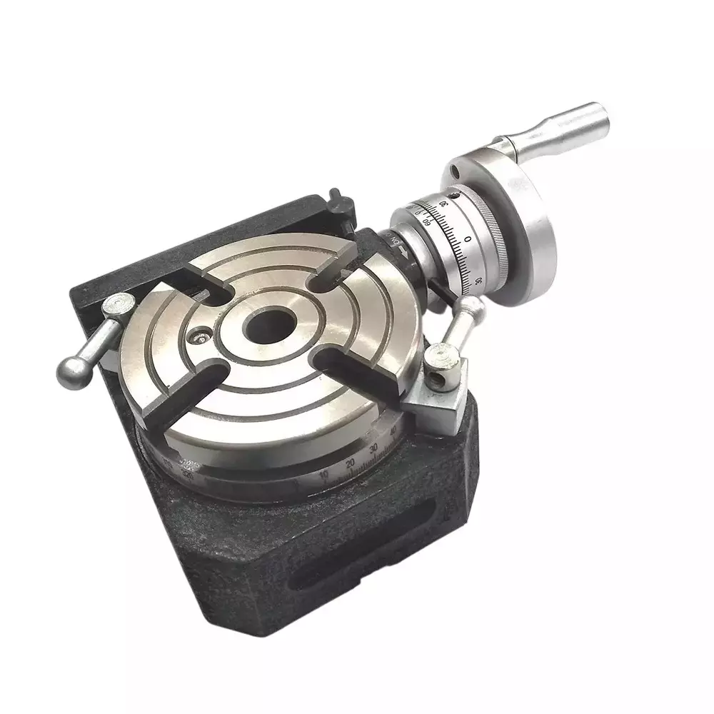 Buyohlic International Rotary Milling Table 4 Slot Regular Horizontal Vertical 4 inch (110 mm) Table Diameter and MT2 Centre Bore, 20-RT-501