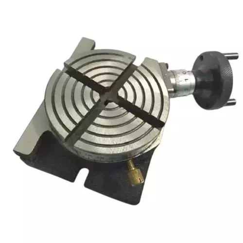 Buyohlic International Rotary Milling Table Regular 4 Slot with Horizontal and Vertical Mounting and 4 inch (100 mm) Table Diameter, DZ-4NXD-H9HX
