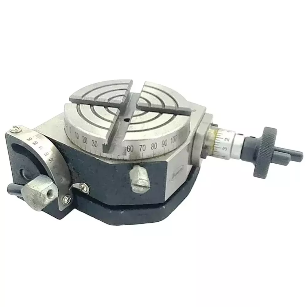 Buyohlic International Rotary Milling Table Tilting 4 Slot with 3 inch (80 mm) Diameter and 5/16 inch (7.9 mm) Slot Width, CJ-P2D2-J9U3