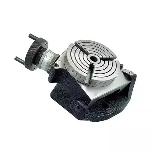 Buyohlic International Rotary Table 4 inch (100 mm) 3 Slots Tilting Model for Milling Machine, B5-CZ8D-FBMC