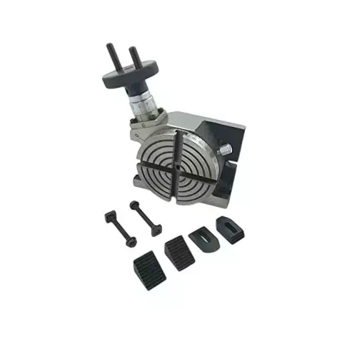 Buyohlic International Rotary Table Diameter 4 inch (100 mm) Regular and 4 Slots with M6 Clamp Kit for Milling Machine, 8N-VT00-Y160