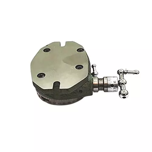 A.D INTERNATIONAL Watchmaker's Rotary Table Diameter 2.75 inch (72 mm) and 2 Slot Base With 50 mm 4 Jaw Independent Chuck and Backplate, 3K-48YJ-VJID