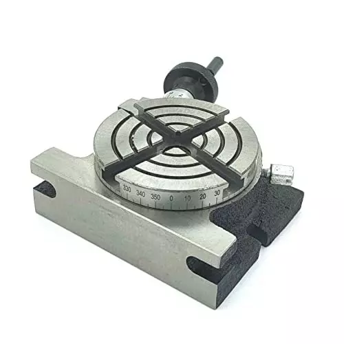 Assorts Regular Rotary Table 80 mm (3 Inch) with ER16 Collet Adaptor with M6 Clamp Kit