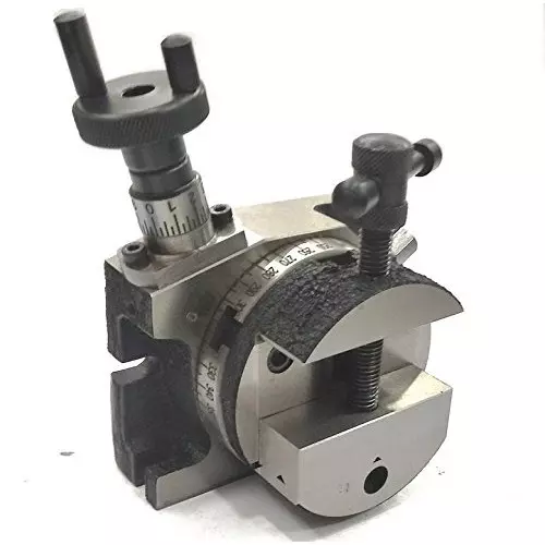 Assorts Rotary Table 80 mm (3 Inch) with ER20 Collet Adaptor, M6 Clamp Kit, Round Vice, A Suitable Tailstock & Small Chuck (With 50 mm 4 Jaw)