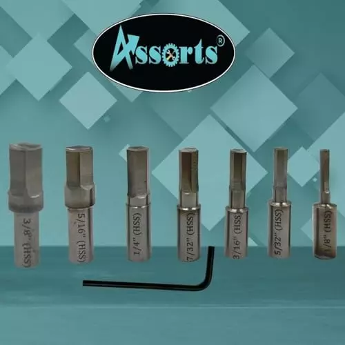 Assorts Precision Rotary Broach Set 19.05 mm (3/4 Inch) for Lathe Metalworking