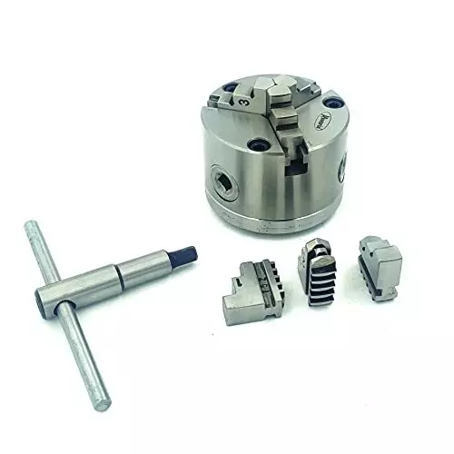 Assorts HV Regular Rotary Table Alloy Steel 4 Slots 16 mm MT-2 100 mm (4 Inch) Self Centering Chuck 80 mm 3 Jaw