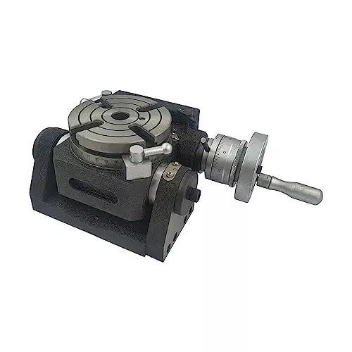 Assorts HV4 Rigid-Precision Tilting Rotary Milling Indexing Table Tool Steel 4 Slots 110 mm Dia 2MT Bore 175x45 mm Base