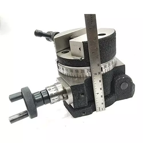 Assorts Tilting Rotary Milling Indexing Table 80 mm (3 Inch) ER20 Collet Adaptor with Round Vice & Suitable Tailstock