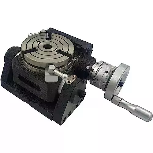 Buyohlic International Rigid Precision HV4 Rotary Table Diameter 110 mm and 3 T Slots, 1L-EHLN-6SE2
