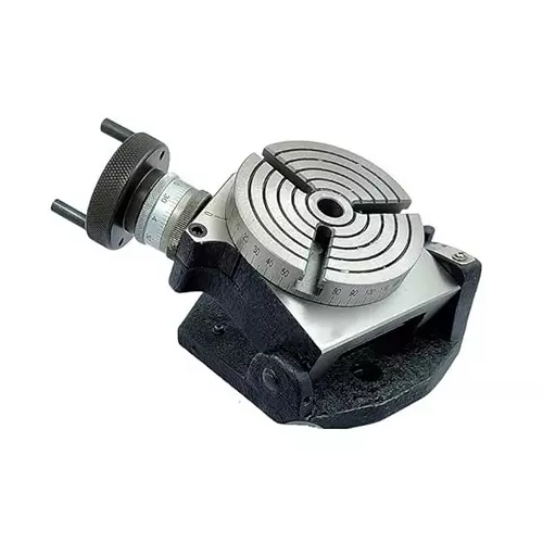 A.D INTERNATIONAL Rotary Table 4 inch (100 mm) 3 Slots Tilting Model for Milling Machine, B5-CZ8D-FBMC