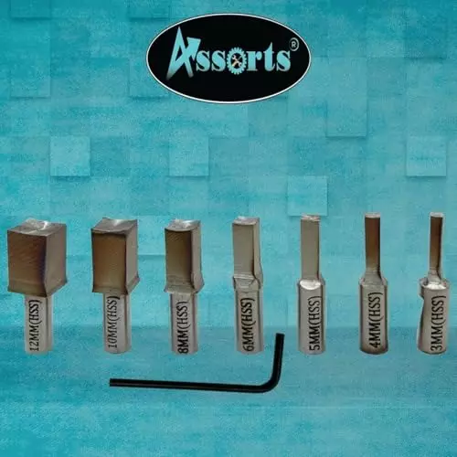 Assorts Metric Rotary Broach Set 3MT Shank M12x1.75 mm Drawbar Size for Lathe Metalworking