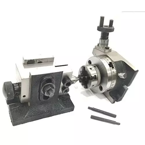 Assorts Cast Iron & Tool Steel Rotary Table & Small Chucks 80 mm (3 Inch)