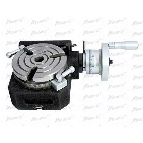 Assorts HV4 Cast Iron & Tool Steel Rotary Table 110 mm (4 Inch) with Dividing Plate