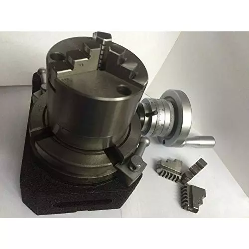Assorts HV4 Cast Iron & Tool Steel Rotary Table 110 mm (4 Inch) 80 mm 3 Jaws