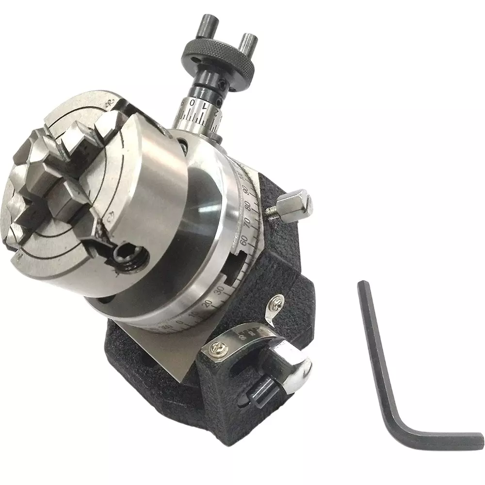 Assorts Tilting Rotary Table 75 mm (3 Inch) 70 mm Independent Chuck 4 Jaws
