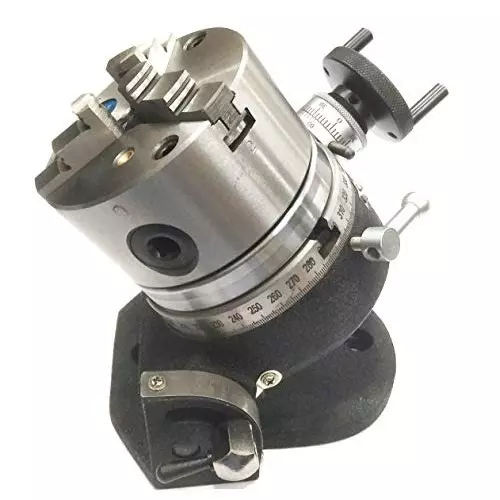 Assorts Tilting Rotary Table 100 mm Self Centering Chuck 3 Jaws 100 mm (4 Inch) Table Size 2MT