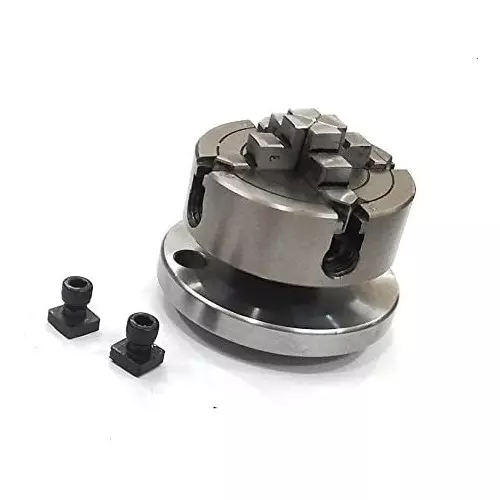 Assorts Tilting Rotary Table 80 mm (3 Inch) with 70 mm Independent Chuck, Suitable Back Plate & T Nuts Bolts, Tailstock & M6 Clamp Kit