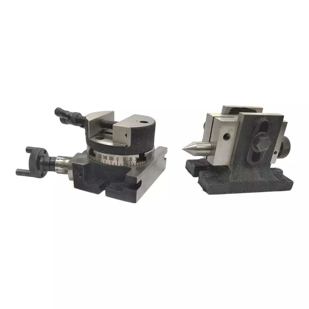 Assorts Rotary Milling Table Set Iron 80 mm (3 Inch) Fixing T-Nuts Bolts And Suitable Tailstock