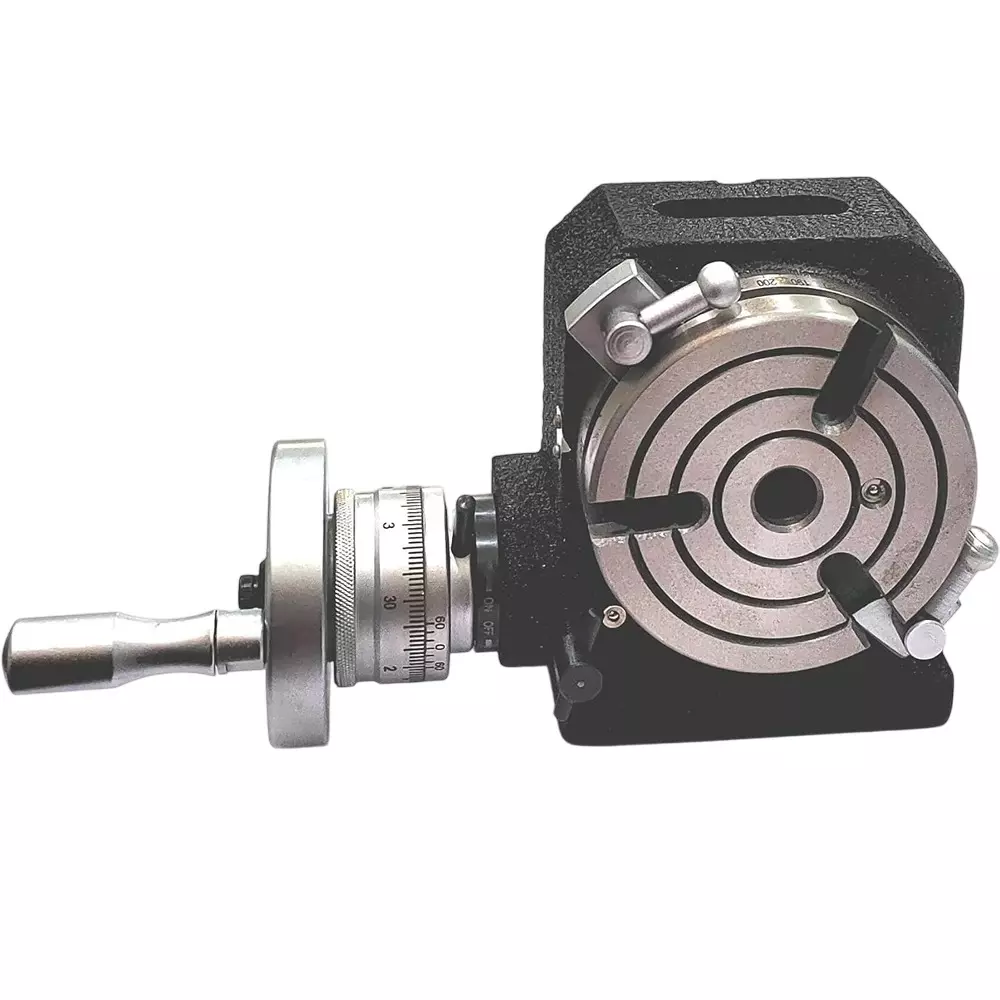 A.D INTERNATIONAL Rotary Milling Table 3 Slot Regular Horizontal Vertical 4 inch (110 mm) Table Diameter and MT2 Centre Bore, 20-RT-501
