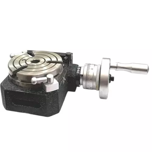 A.D INTERNATIONAL Rotary Milling Table 3 Slot Regular Horizontal Vertical 4 inch (110 mm) Table Diameter and MT2 Centre Bore, 20-RT-501