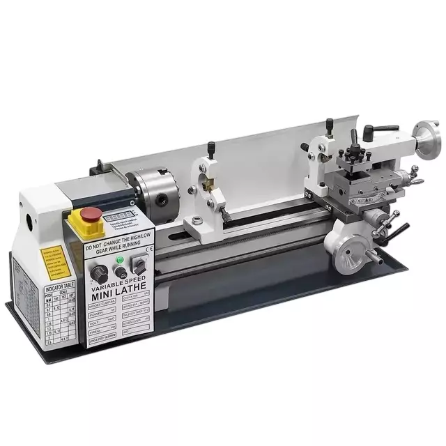 XLNT Portable Lathe Machine Grey Color Used in Small-Scale Manufacturing Units, Tool Rooms and Maintenance Workshops, XTLM-61