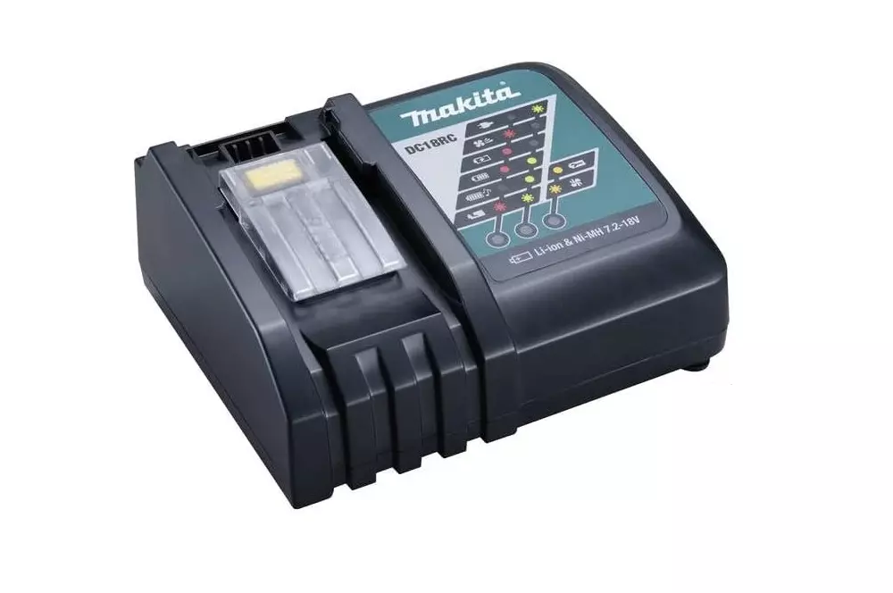 Makita Charger (DC18RC) with Battery (BL1830Bx1) Kit Black 18 V 3 Amp for Power Tools