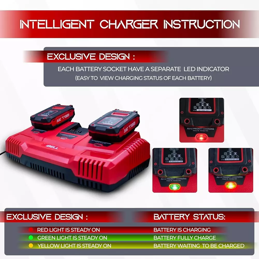 ibell-one-power-series-li-ion-tri-charger-3-slot-21-v-65-w-fast-charging-3-a-output-with-usb-port-opst3c