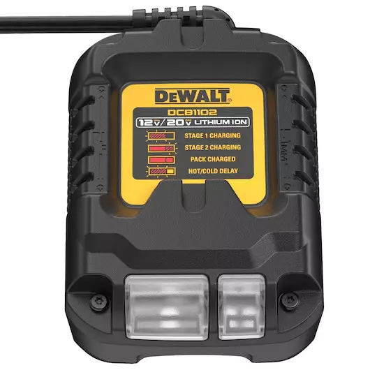 Dewalt Compact Charger 2 Amp 12 V Two Screw Wall Mount, DCB1102-B1