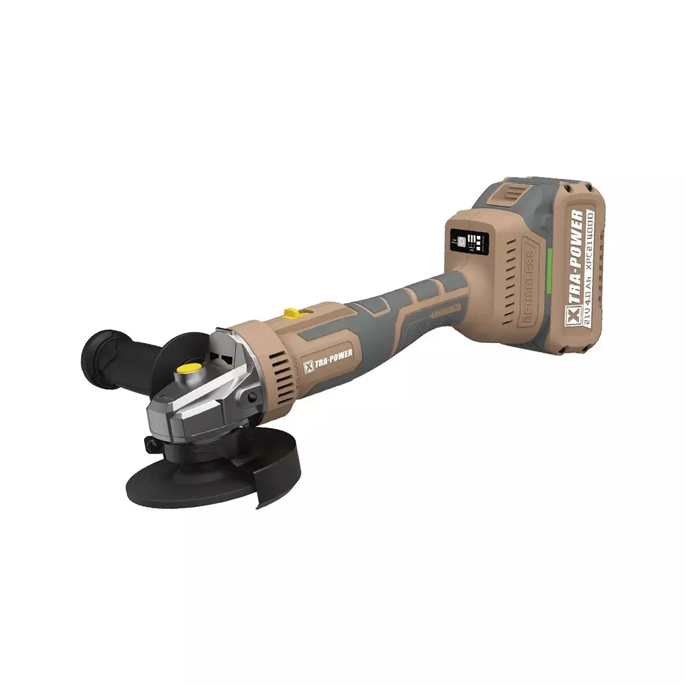 Xtra Power Brushless Cordless Angle Grinder 100 mm Disc Diameter (With 21 V 4.0 Ah Battery & Charger), XPC-AG-03