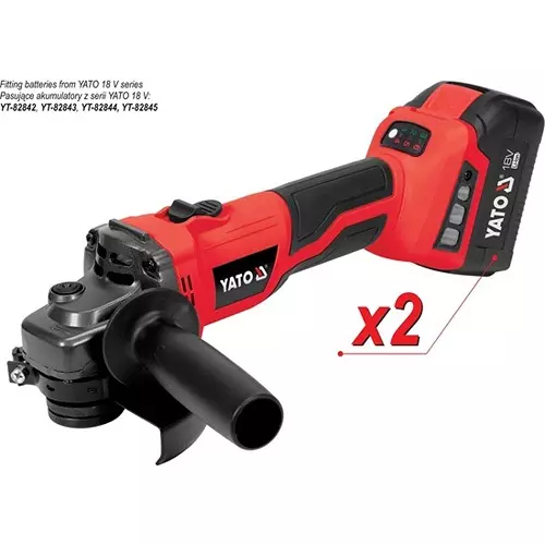 yato-18-v-dc-cordless-angle-grinder-3000-8500-rpm-no-load-speed-and-125-mm-wheel-size-yt-8282995-without-blade-with-battery-charger