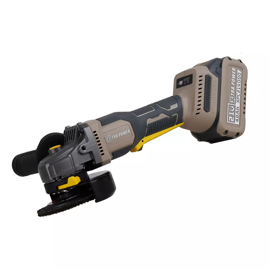 Xtra Power Brushless Cordless Angle Grinder 100 mm Disc Diameter (With 21 V 4.0 Ah Battery & Charger), XPC-AG-04
