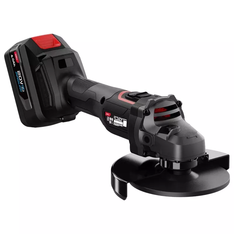 DELI Cordless Angle Grinder 3500/6000/10000 RPM, 125 mm Wheel Size, 4.0 Ah*2 Battery, EDE-JM20-2D4 (Disc Not Included)