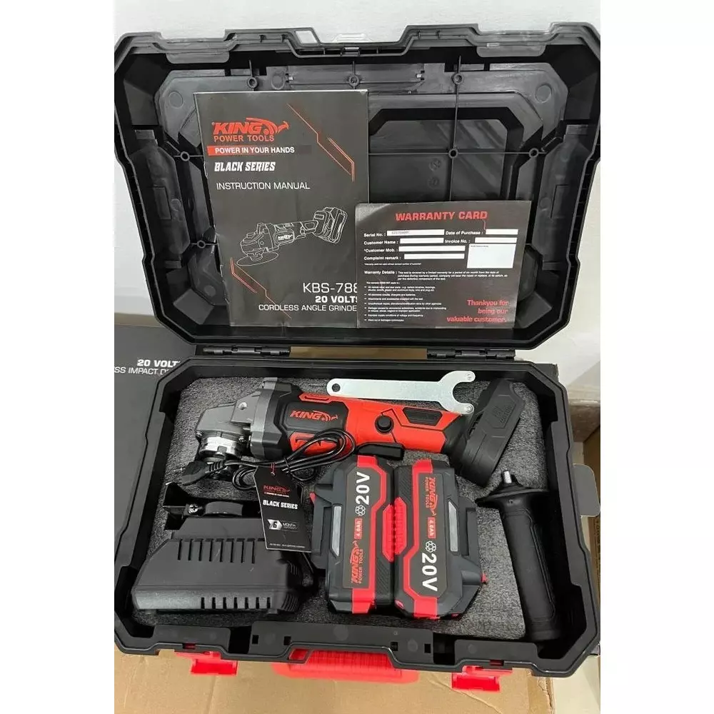 king-20-v-cordless-angle-grinder-4-inch-100-mm-wheel-size-and-9000-rpm-no-load-speed-ecd-10n-without-cutting-blade