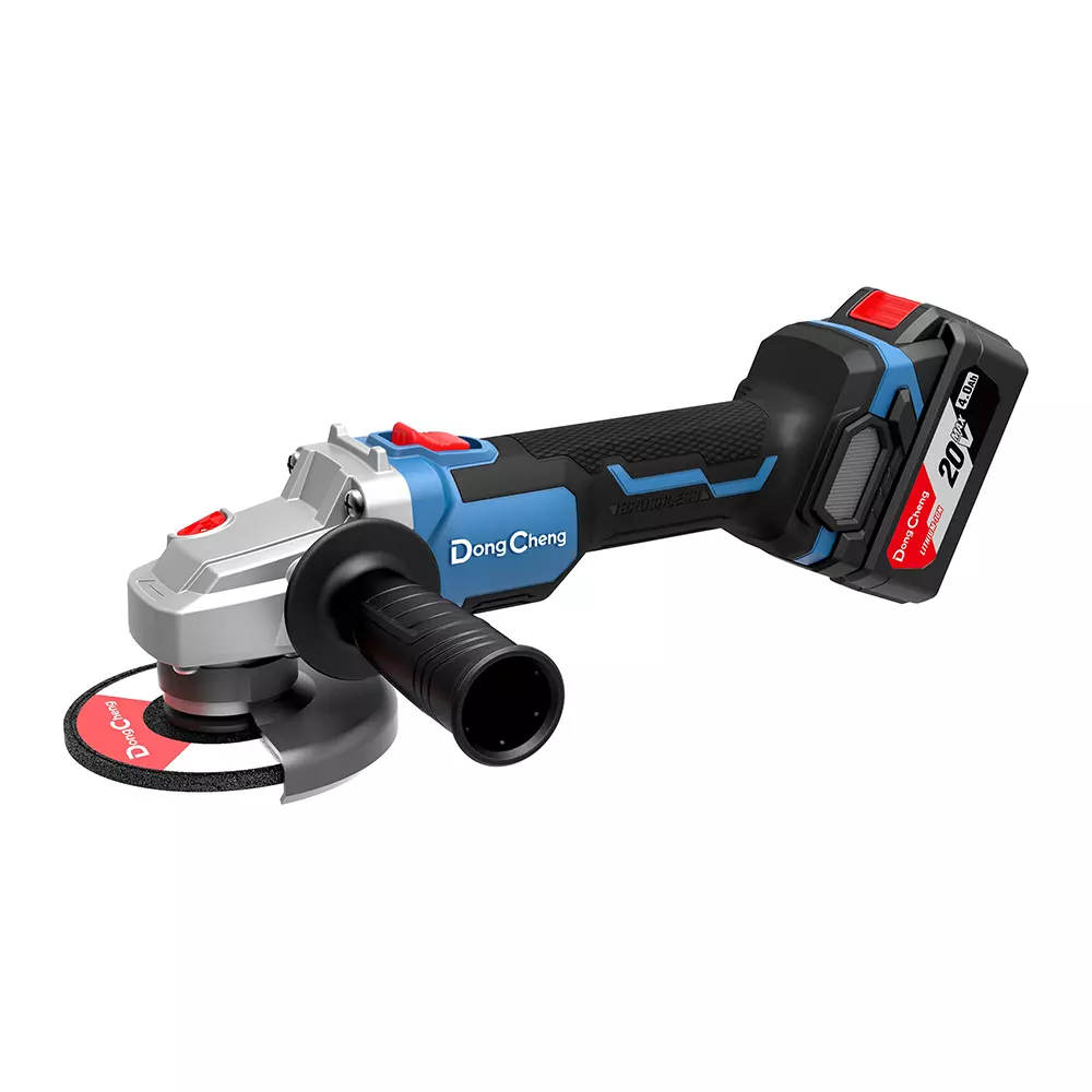 Dongcheng Cordless Brushless Angle Grinder 8500 RPM F100 mm Max Wheel Dia, Dcsm03-100 (with Battery & Charger)