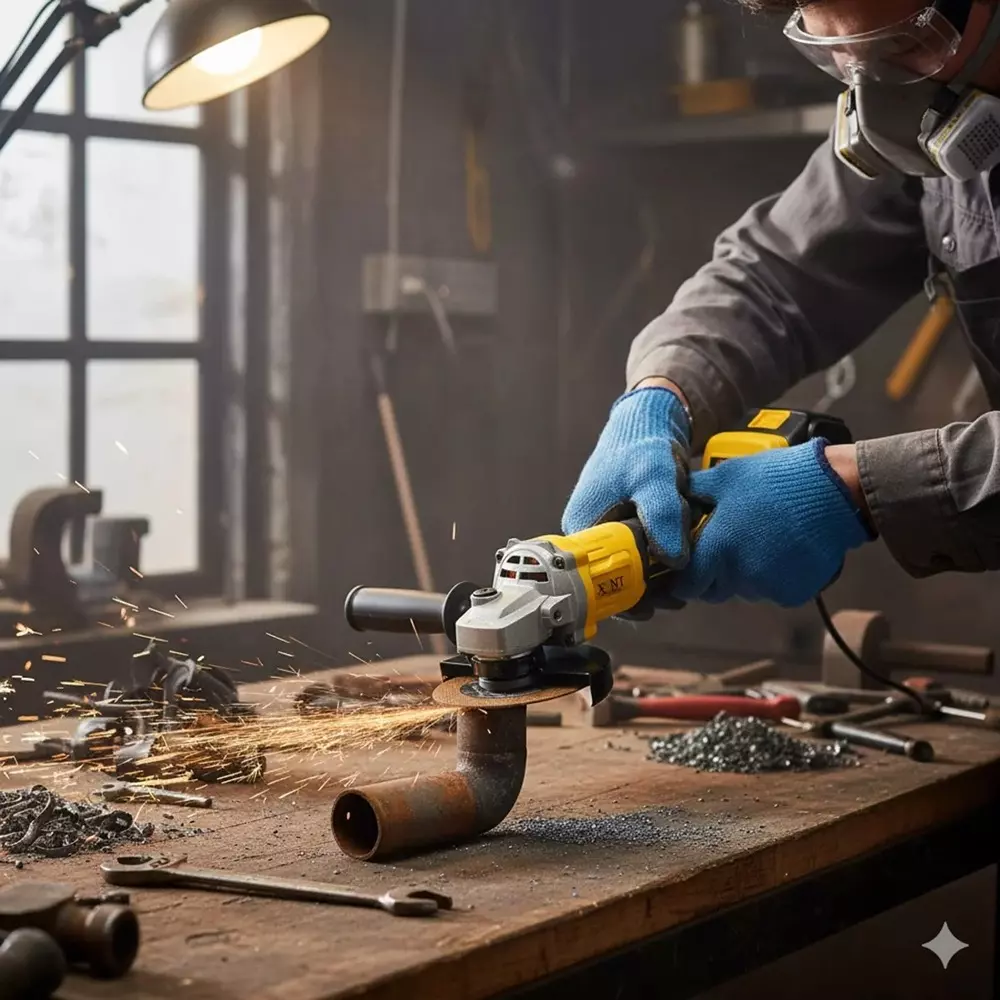 xlnt-48-v-cordless-angle-grinder-1000-rpm-no-load-speed-and-125-mm-blade-size-xtcag-129-with-battery-charger