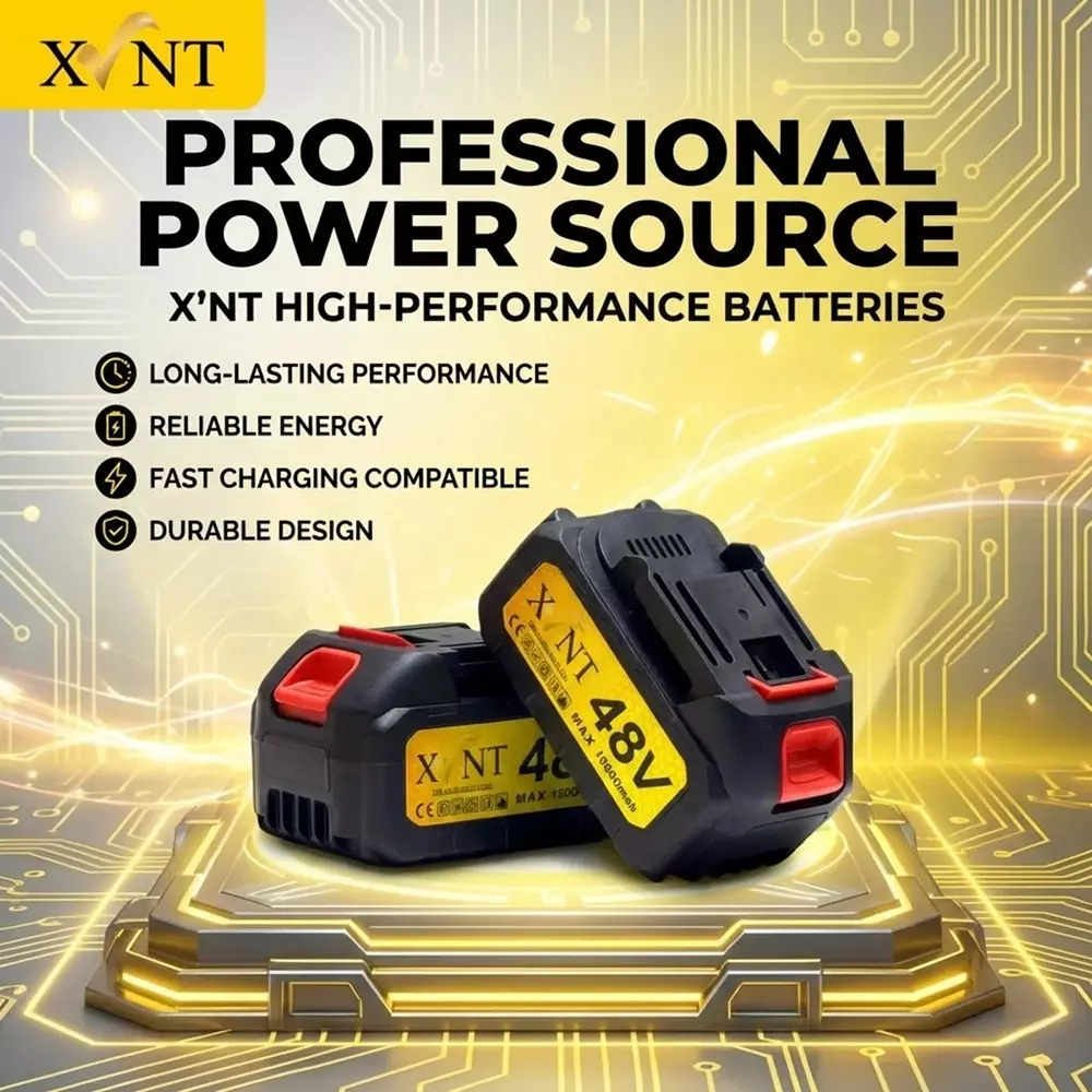 xlnt-48-v-cordless-angle-grinder-1000-rpm-no-load-speed-and-125-mm-blade-size-xtcag-129-with-battery-charger