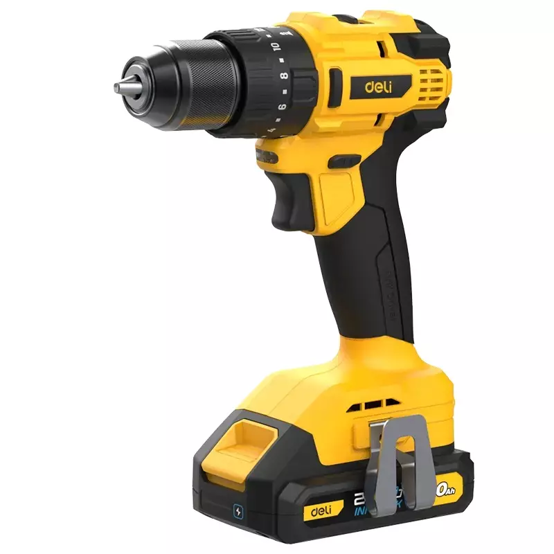 DELI 20 V Cordless Impact Drill Brushless Motor 50 Nm Max. Torque and 10 mm Chuck Capacity, DC150 (With Battery)