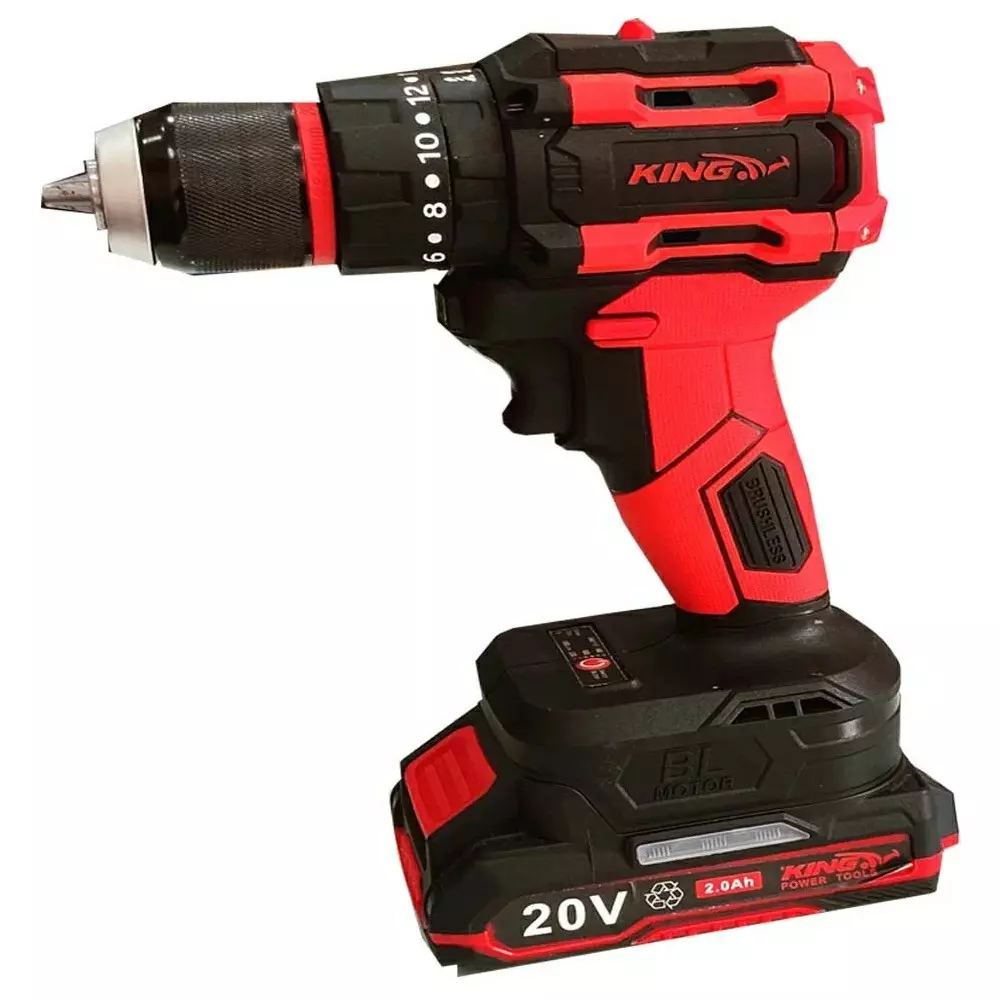 King 20 V Cordless Drill 10 mm Chuck Size, 0-1800 RPM No Load Speed and 60 Nm Torque, KBS-790 (With Battery & Charger)