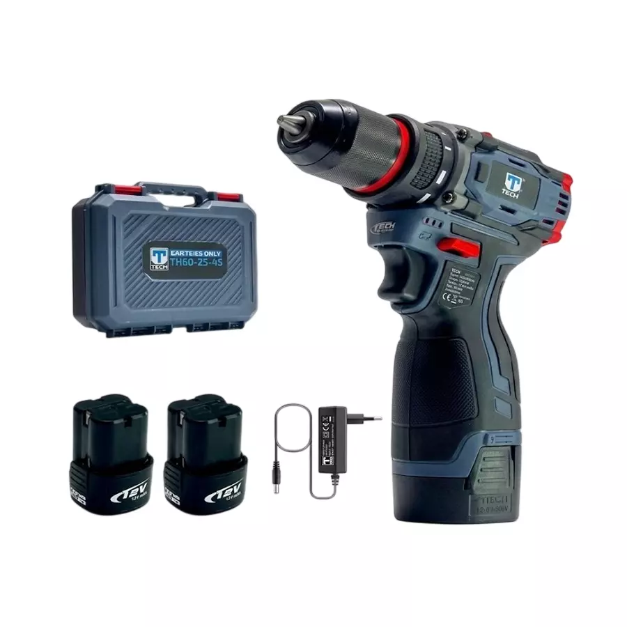 XLNT 18 V Cordless Drill 500-1500 RPM No Load Speed and 10 mm Drill Diameter, THCD-25-16 (With Battery & Charger)