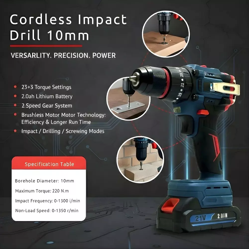 xlnt-21-v-cordless-drill-2000-rpm-no-load-speed-and-10-mm-drill-diameter-thicdk1503-with-battery-charger
