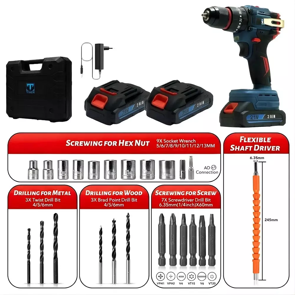 xlnt-21-v-cordless-drill-2000-rpm-no-load-speed-and-10-mm-drill-diameter-thicdk1503-with-battery-charger