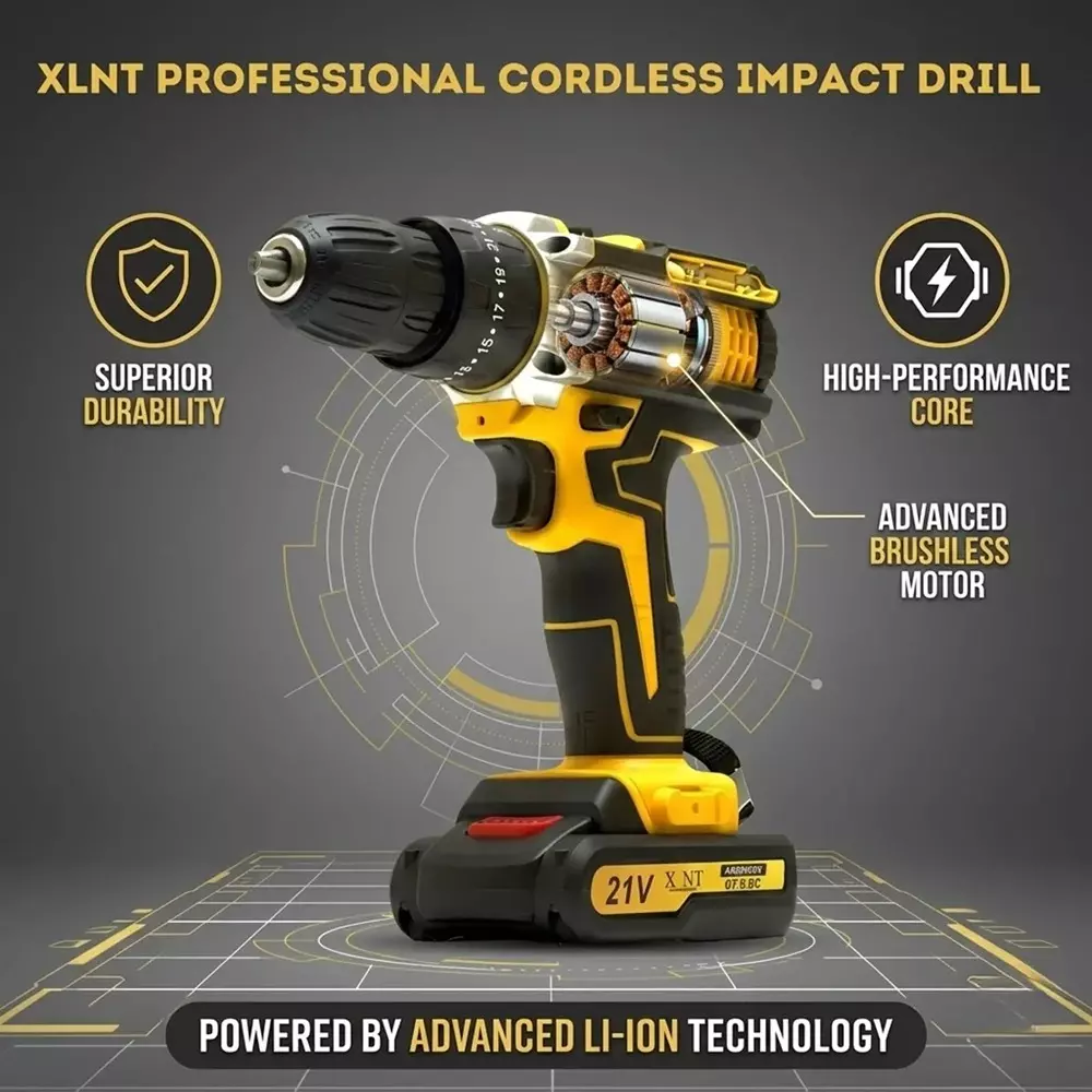 xlnt-21-v-cordless-drill-1750-rpm-no-load-speed-and-10-mm-drill-diameter-xtcidk97-with-battery-charger