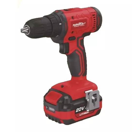 King 20 V Cordless Drill 10 mm Chuck Size, 0-400/0-1500 RPM No Load Speed and 33 Nm Torque, KP-381 (With Battery & Charger)