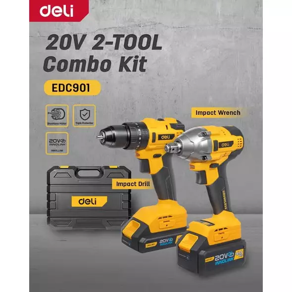deli-impact-wrench-brushless-cordless-drill-combo-2011-impact-wrench-edc230z-edc901