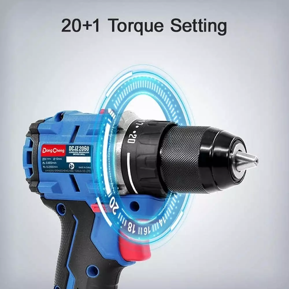 dongcheng-20-v-cordless-drill-driver-60-nm-maximum-torque-and-0-600-rpm-0-2300-rpm-no-load-speed-dcjz2060i-type-em-with-2-battery-1-charger