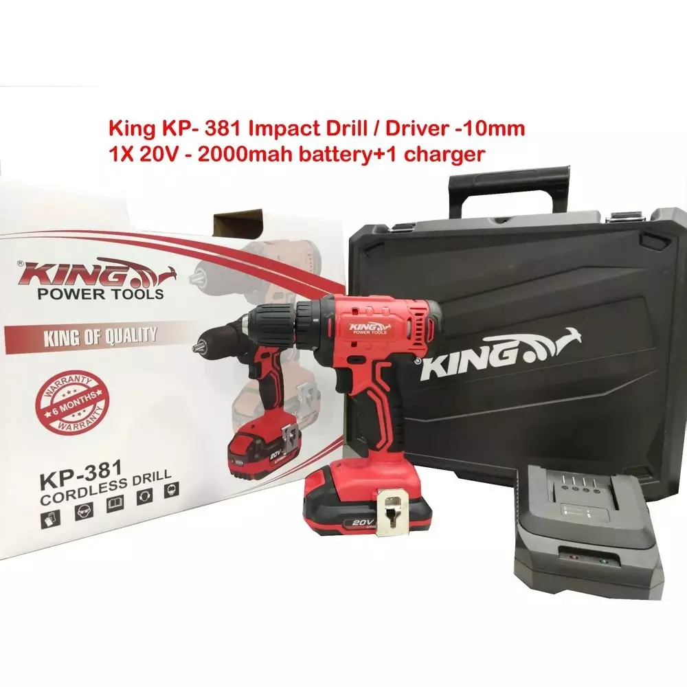 king-20-v-cordless-drill-33-nm-maximum-torque-and-0-400-0-1500-rpm-no-load-speed-kp-381-with-battery-charger-star-bit