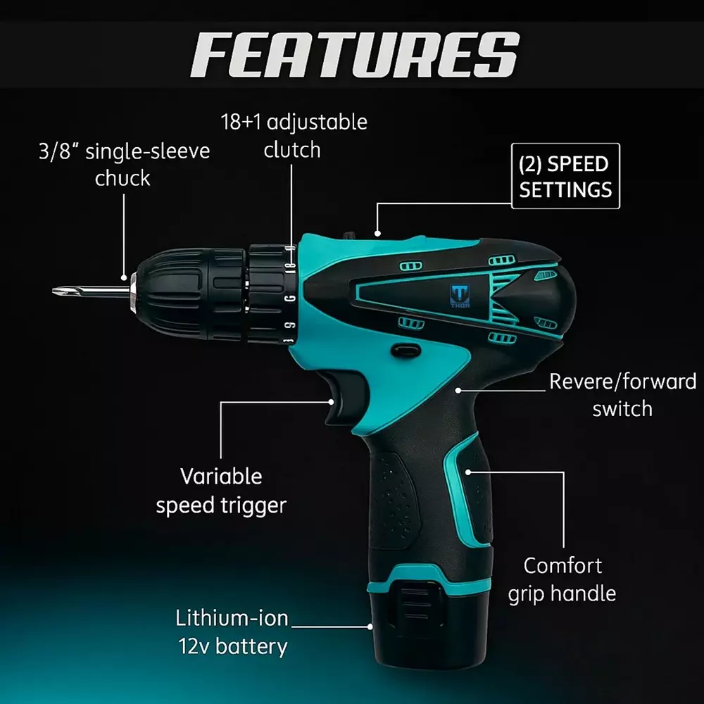 xlnt-12-v-cordless-drill-350-1350-rpm-no-load-speed-and-10-mm-drill-diameter-thcd-12-with-battery-charger