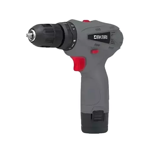 AKARI Cordless Drill 12 V, 10 mm Chuck Size and 1500 RPM No Load Speed, ACT-CD-12 (With Battery & Charger)